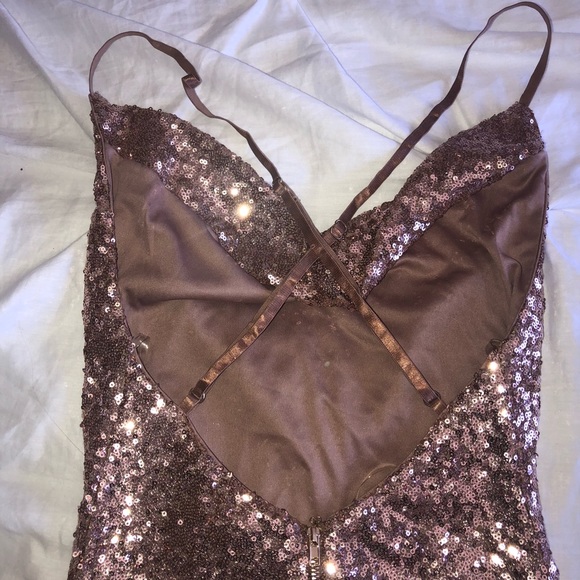 Rose gold sequence mini dress - Picture 5 of 5